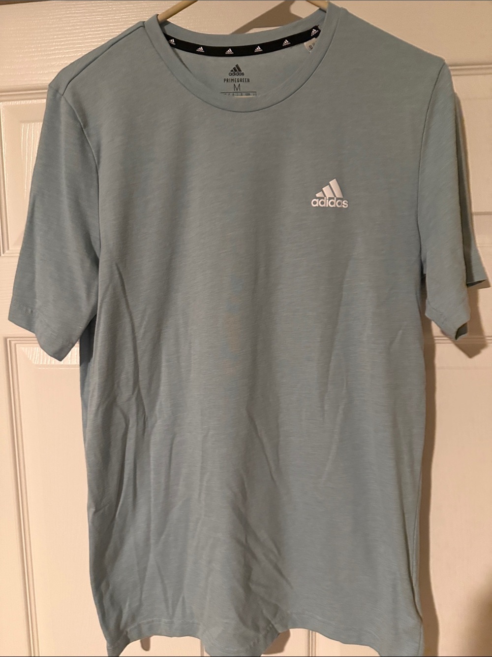 adidas Men’s Pale Blue Short-Sleeve Athletic Tee